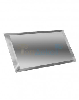Прямоугольная зеркальная плитка серебро 480х120 мм